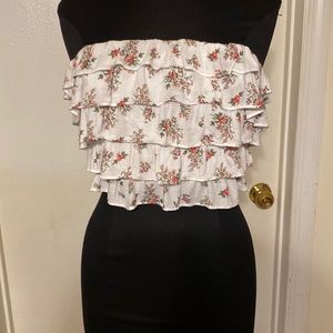 SKYLAR+MADISON flowered ruffled top
